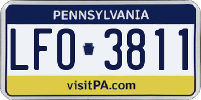 PA license plate LFO3811
