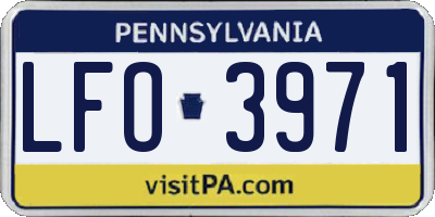 PA license plate LFO3971