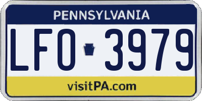 PA license plate LFO3979