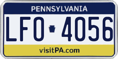 PA license plate LFO4056