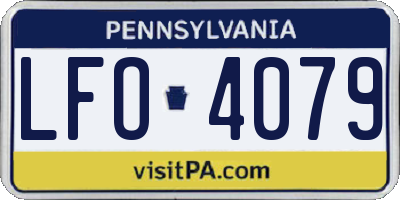 PA license plate LFO4079