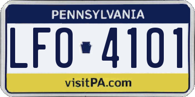 PA license plate LFO4101