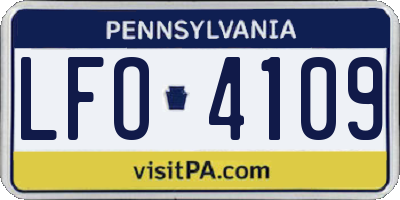 PA license plate LFO4109