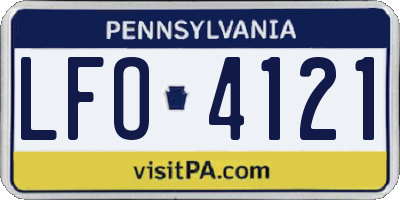 PA license plate LFO4121