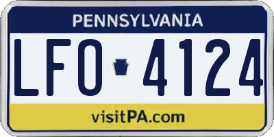 PA license plate LFO4124