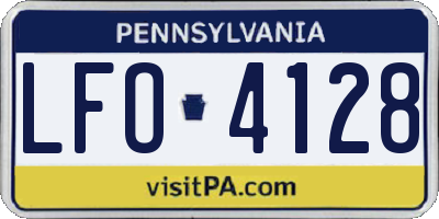PA license plate LFO4128