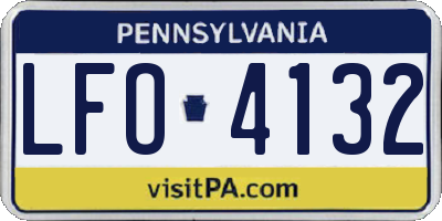 PA license plate LFO4132