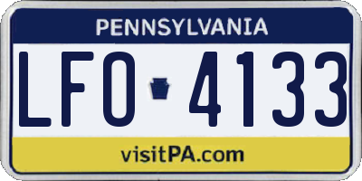 PA license plate LFO4133