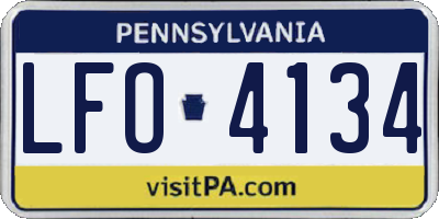 PA license plate LFO4134