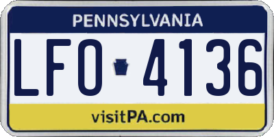 PA license plate LFO4136