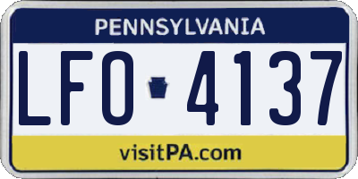 PA license plate LFO4137