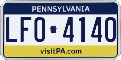 PA license plate LFO4140