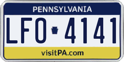 PA license plate LFO4141