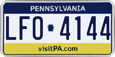 PA license plate LFO4144