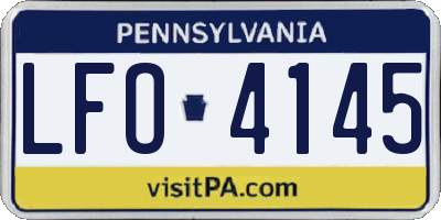 PA license plate LFO4145