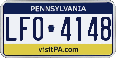 PA license plate LFO4148