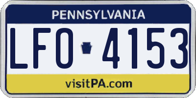 PA license plate LFO4153