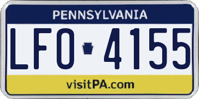 PA license plate LFO4155