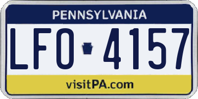 PA license plate LFO4157
