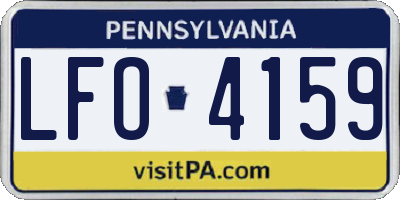 PA license plate LFO4159