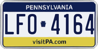 PA license plate LFO4164