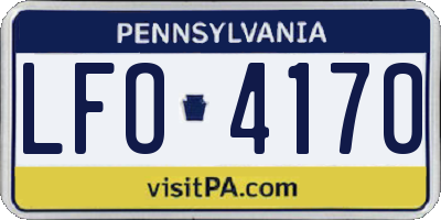 PA license plate LFO4170