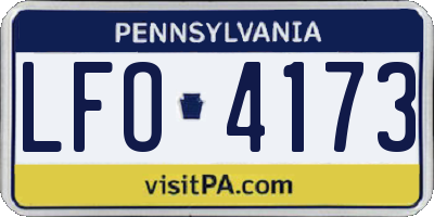 PA license plate LFO4173