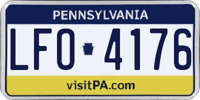 PA license plate LFO4176