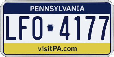 PA license plate LFO4177