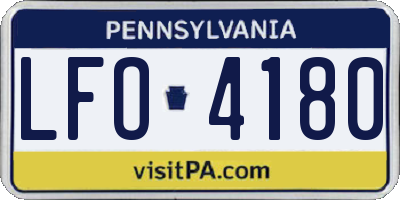 PA license plate LFO4180