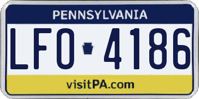 PA license plate LFO4186