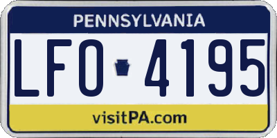 PA license plate LFO4195