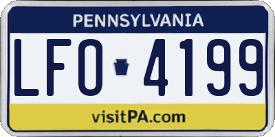 PA license plate LFO4199