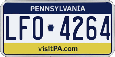 PA license plate LFO4264