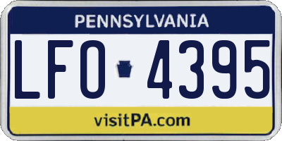 PA license plate LFO4395