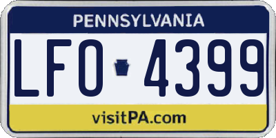 PA license plate LFO4399