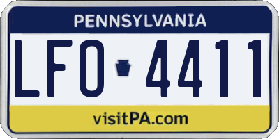 PA license plate LFO4411