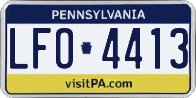 PA license plate LFO4413