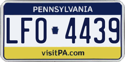 PA license plate LFO4439