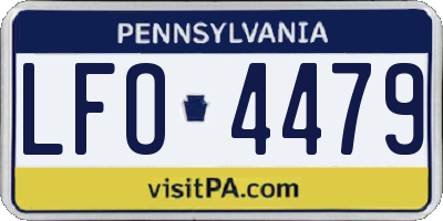 PA license plate LFO4479