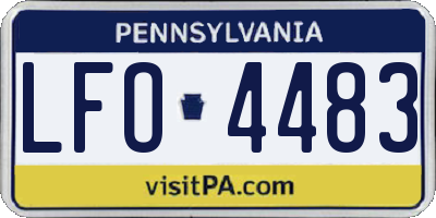 PA license plate LFO4483