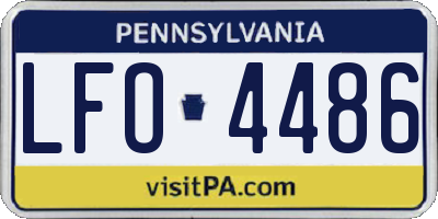 PA license plate LFO4486