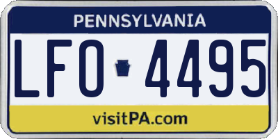 PA license plate LFO4495