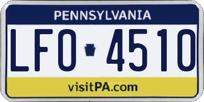 PA license plate LFO4510