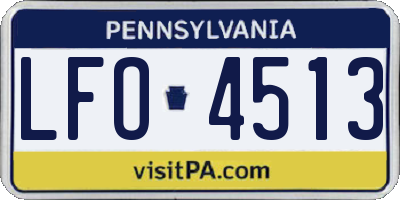 PA license plate LFO4513