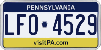 PA license plate LFO4529