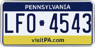 PA license plate LFO4543