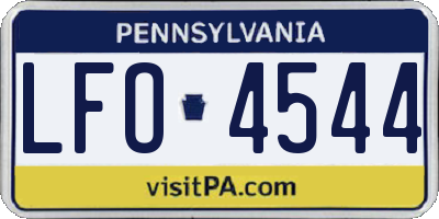 PA license plate LFO4544