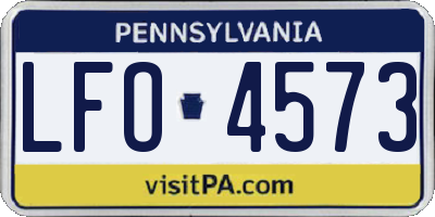 PA license plate LFO4573