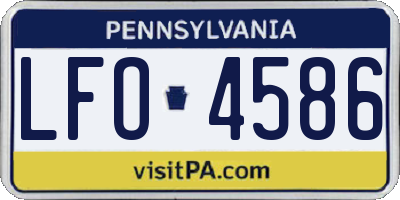 PA license plate LFO4586